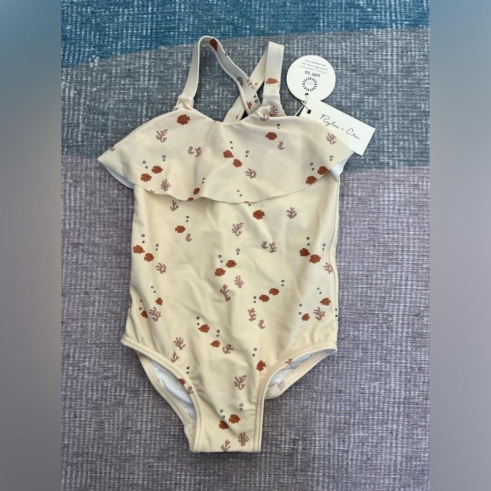 Rylee + Cru Ruffle One piece Angelfish 18-24M